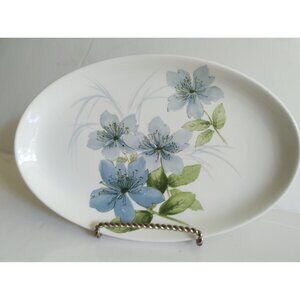 Vintage Oval Serving Platter Sapphire by Crown Lynn New Zealand 9 1/4" x 6 1/4"